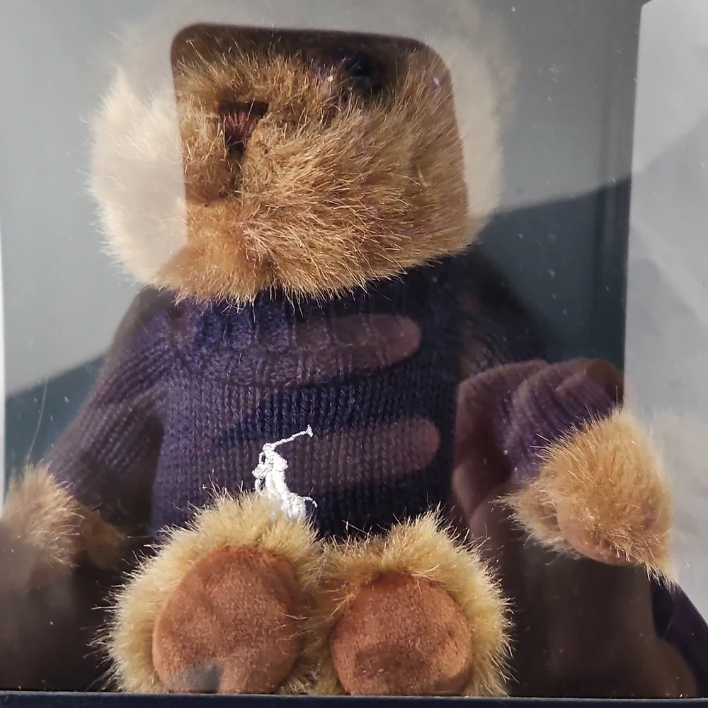Ralph Lauren THE POLO BEAR Plush Teddy 2020 Limited Ed Blue Sweater - Picture 2 of 3